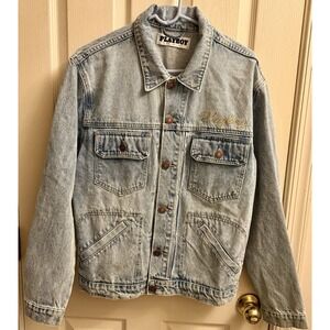 Playboy By PacSun Medium Wash Vintage Fit Jacket Men's‎ size Large EUC